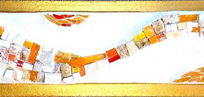 Mosaïque Linéaire Jaune-orange -