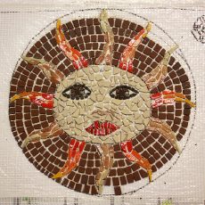 Mosaïque cadran solaire grès cérame