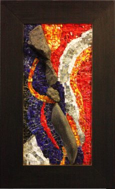 Mosaïque contemporaine pâte de verre Orsoni