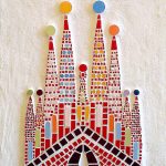 Mosaïque monument européen - La sagrada familia 60x43cm